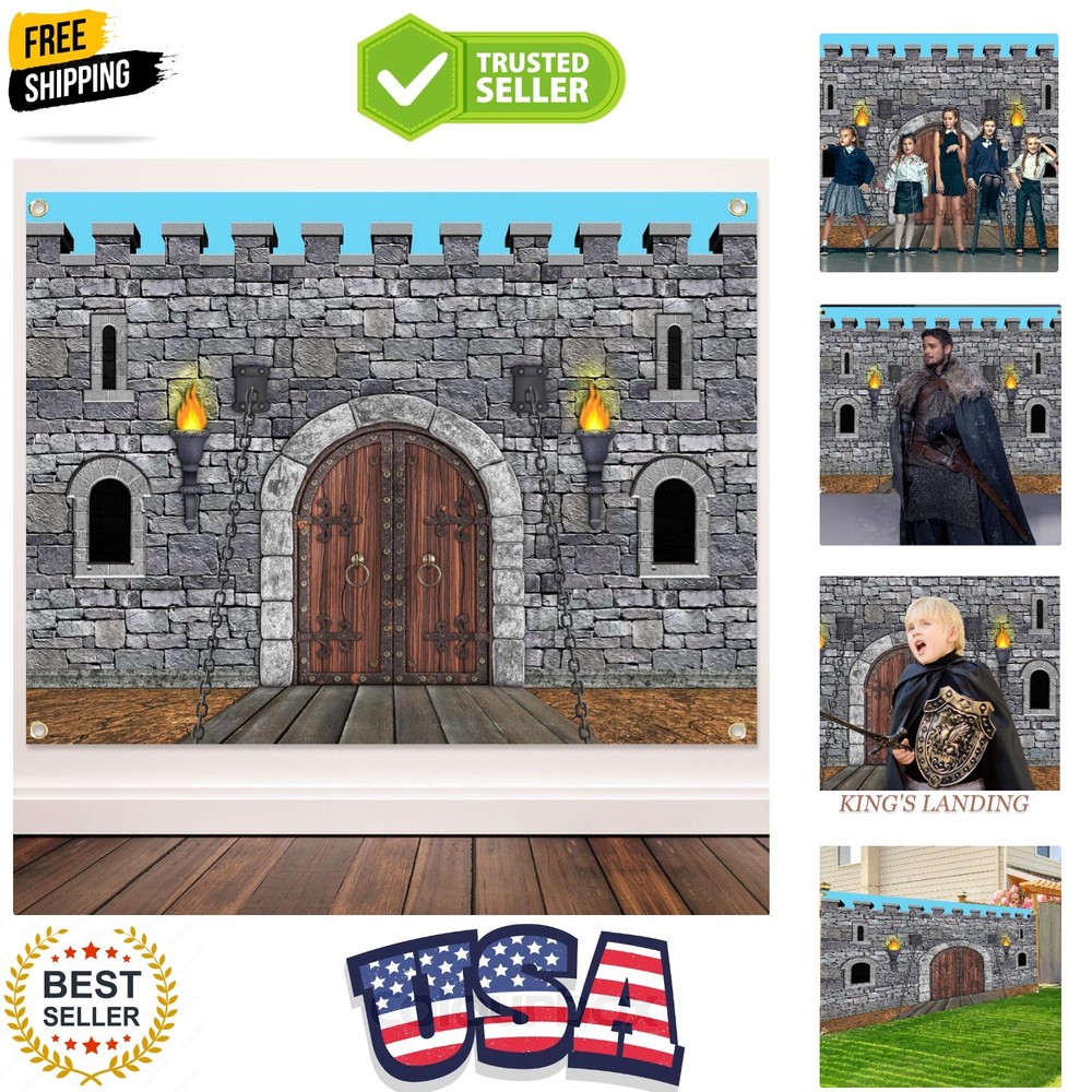 Medieval Party Decorations Castle Backdrop Knight Wall Backdrop Keepers of Th…