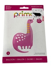 Prima Metallic Dinosaur Balloon Pink 38″ Inflatable Helium/Air Lightweight NEW