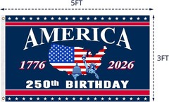 Long-Lasting 3×5 Ft American Flag – Indoor & Outdoor Decor for 250th Anniversary