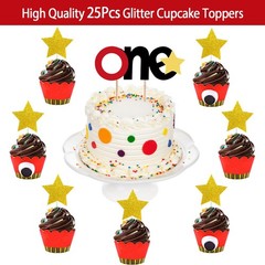 1st Red Black Yellow Party Supplies Decorations 58Pcs Happy Banner Tablecloth…