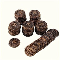 60 Skull and Cross Bones Coins – Pirate Theme Party