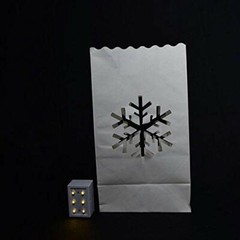Quasimoon Snowflake Paper Luminaries / Luminary Lantern Bags Path Lighting (1…