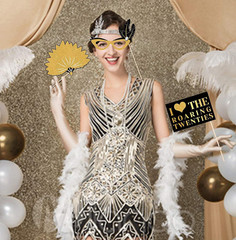 42Pcs 1920s Gatsby Photo Booth Props Roaring 20’s Party Photo Props,1920s Suppli