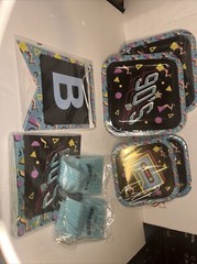 90s Party Pack birthday supplies 76 Pieces 16 Guest Set