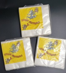 Vintage Tom&Jerry Beverage napkins 16 3-Ply x3 Happy Birthday American Greetings