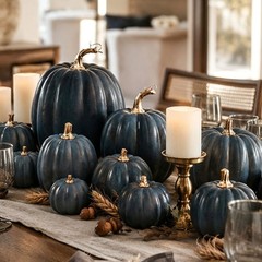 7Pcs Foam Pumpkins Ornaments For Fall Harvest Seasonal Thanksgiving Day Home