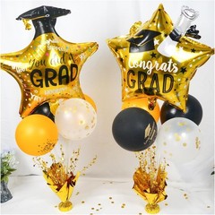 6 Pack Metallic Foil Star Table Centerpieces – Birthday, Wedding, Graduation Dec