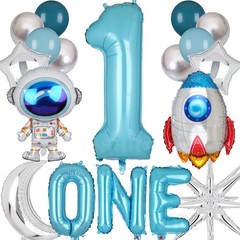 16 Pcs Space Themed Party Decorations Space Balloon Rocket Astronauts Moon Ba…