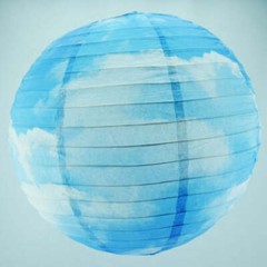 Quasimoon 14″ Premium Print Cotton Candy Clouds Paper Lantern, Design by Espe…