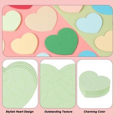 100 PCS Light Green Paper Heart Cutouts Cards 4×3.2 Inch Valentines Decor