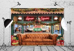 5x3ft Fabric Friends Backdrop for Photography Central Park Retro Pub Sofa Backgr