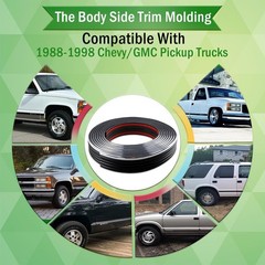 Chrome Body Side Trim Molding for Chevy GMC Pickup 1988-1998 2.5 Inch 160 Inch