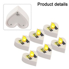 Set of 6 Simulation Candles with Solar Power for Inviting Outdoor Spaces
