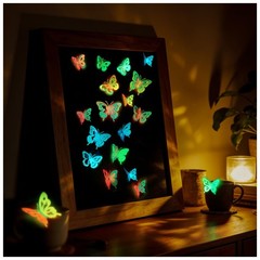 Luminous Glow in the Dark 3D Butterfly Wall Decor – Color-Changing, Multi-Size &