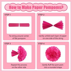 19 Pcs Pink Party Decorations, Light-Hot Pink Hanging Lanterns, Flowers Fans,…