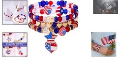 Durable Red, White, and Blue Patriotic Bracelets for Boys and Girls – Unisex