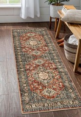 Lahome Oriental Washable Kitchen Runner Rug, 2×6 2′ x 6′ (Runner), Brick Red