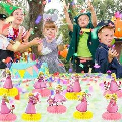 Peach Princess Honeycomb Centerpieces 3D Table Decorations Party Supplies