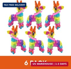 4E’s Novelty 6 Pieces Mini Pinata 4×7″ – Fiesta Party Decorations, Mexican Cinco
