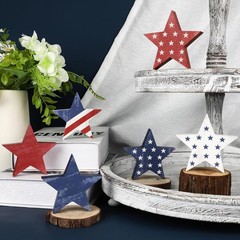 Chic Vintage Star Decorations Set – Perfect for Independence Day Celebrations