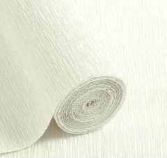 White Cream Crepe Paper Roll 8.2 Ft Long 17 Inch Wide Wedding Festival Decor