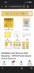 24 Square SILVER Sequin Shimmer Wall Backdrop Panels for Party Decor – NIOB