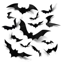 Halloween Bat Wall Decorations 3D PVC Bats Stickers Scary Party Props