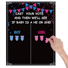 Gender Reveal Balloon Arch Kit 173 Pcs Black Balloon 36 Inch Voting Board Game