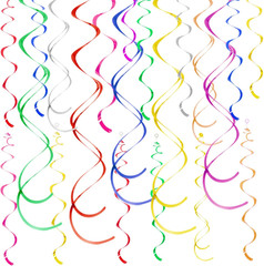 Colorful Ceiling Swirl Foil Decorations Hanging Plastic Streamer Themed Swirl Pa