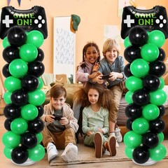 2 Set Video Game Balloon Column Stand Kit with Game Controller Foil Latex Bal…