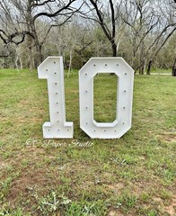 Marquee Numbers 0-9 Frame with Lights 3ft