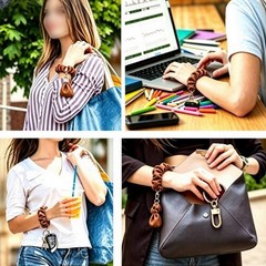 Zinc Alloy Keychain Ring with Simulated Wire Core Circumference 20CM 7.8IN