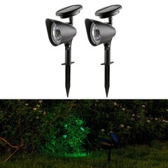 2PCS Weatherproof Solar Lights for Garden with Adjustable Angle Fast Charging