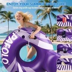 Pool Float Adult, 53″ Large Inflatable River Tube Float, River Tubes for Floa…