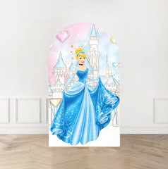 Cinderella Arch Backdrop Cover Princess Birthday Party Photo Background Banner