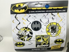 Batman Birthday Party Decorations Birthday Banner, Tablecloth, 12 Piece Set