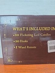 Floating Candles with Wizard Wand, 20 Pcs Magic Hanging Battery Operated LED