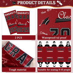Maroon Graduation Decorations Class of 2025 – Graduation Party Decorations 2025