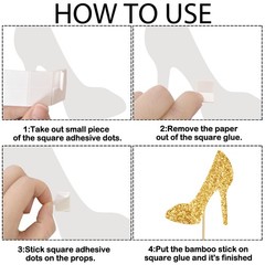 12 PCS Glitter Gold High Heel Centerpiece Sticks Stiletto Table Topper Decor