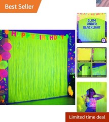 Mega-L Glow in The Dark Party Supplies, Neon Party Decorations, 2 Pack 6.6×6….