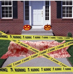 Halloween Victim Crime Scene Grave Outdoor Dead Scary Props Decor Blood Feet