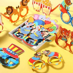 32 Pcs Circus Party Decorations Clown Paper Glasses Carnival Photo Booth Prop…