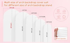 7.2FT Wedding Arch Backdrop Cover Spandex Fitted White Wedding Arch Covers Round