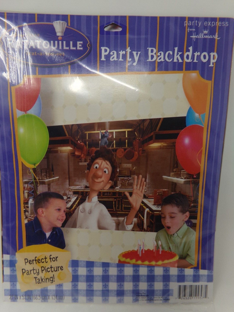 Hallmark Diseny/Pixar Ratatouille Remy/Alfredo Linguini Party Backdrop-27″ x 53″