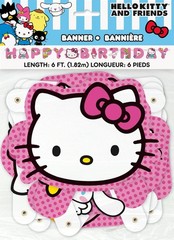 Hello Kitty Jointed Banner «Happy Birthday» 1 Ct 6 Ft Pink