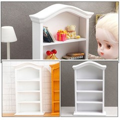Miniature House Accessories Tiny Furniture Bookcase Dollhouse Bookshelf Cabinet