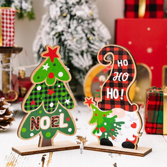 Christmas Table Decoration Signs, Xmas Party Wooden Table Topper Centerpieces, T