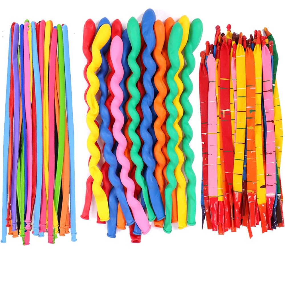 260 Long Balloons – Latex Twisting Balloons, Rocket, Spiral, Children’s Party…