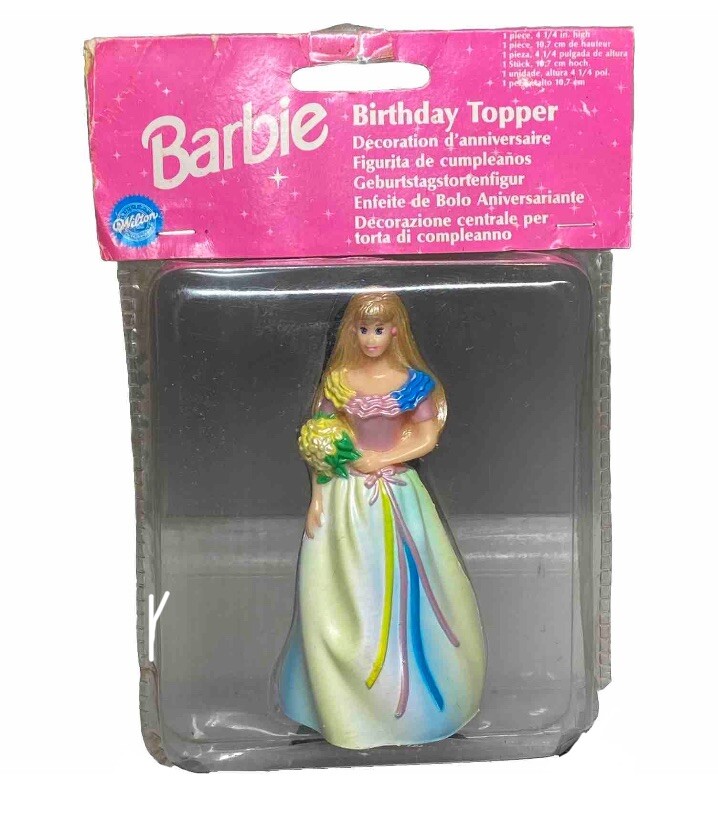 Vintage Barbie Wilton Birthday Cake Topper 4” Decoration 1997, New (Box Damage)