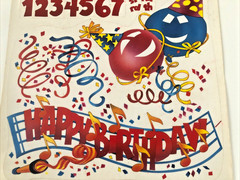 Happy Birthday window clings, from Prime Designs, Reusable, Staining, See Photo